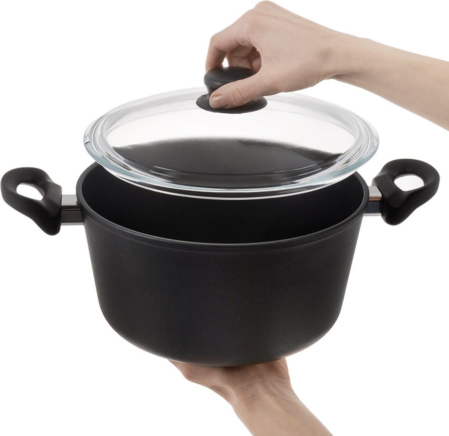 Кастрюля с крышкой 3 л , а/п покрытие, штамп. алюминий