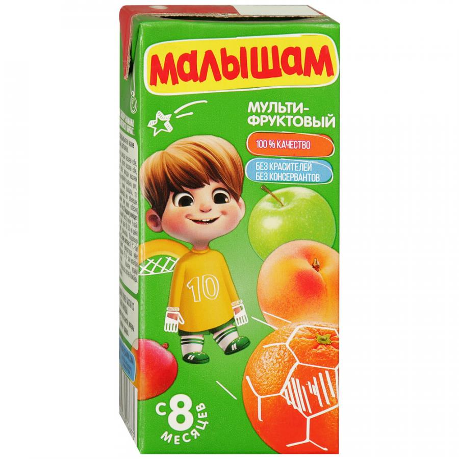 Нектар из яблок, абрикосов и апельсинов "мультифруктовый" 330 мл