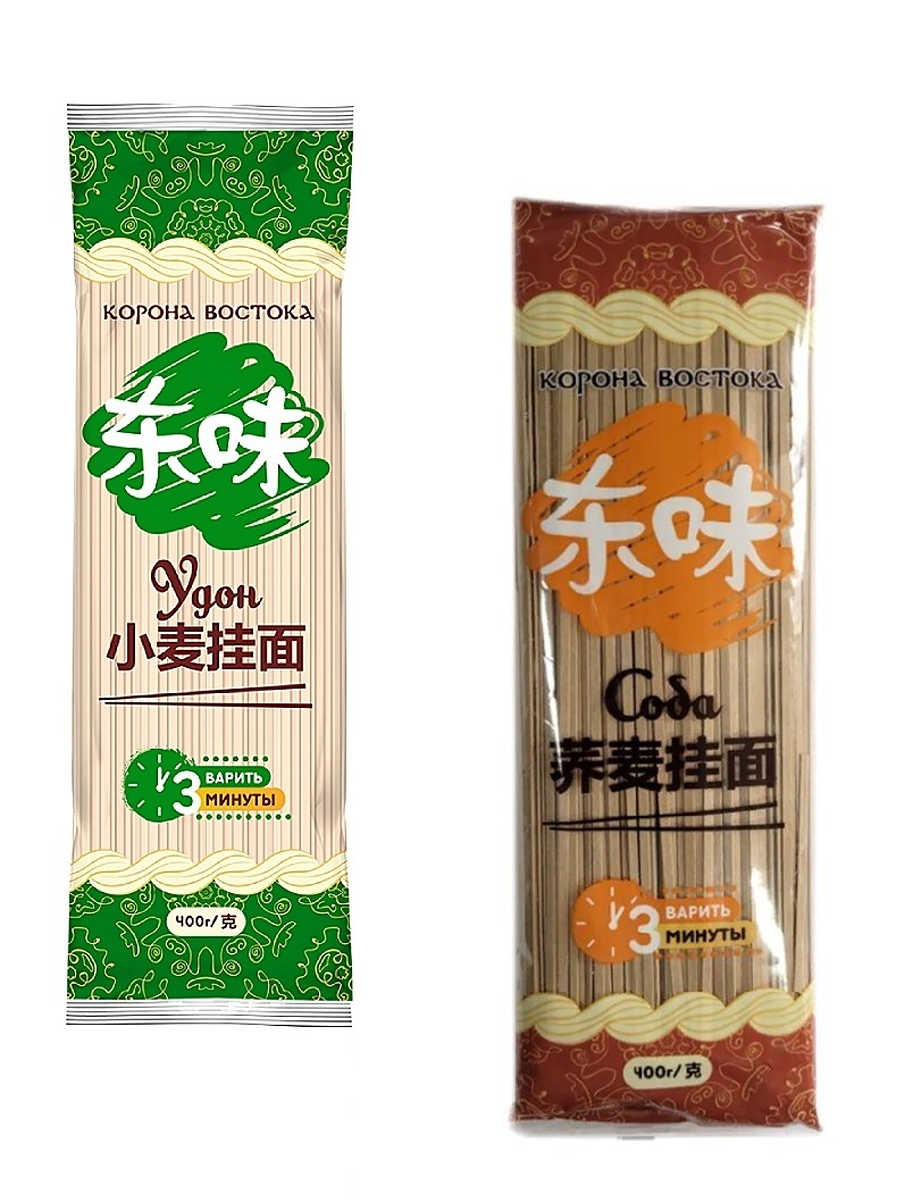 Лапша азиатская ТМ Корона Востока 400 гр ООО Объединение Союзпищепром