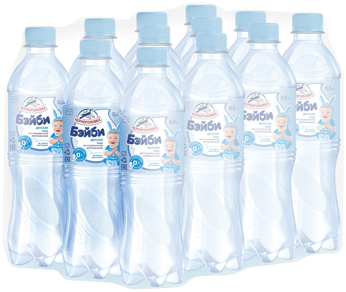 Вода детская Черноголовка Зайчики 0,5л * 12 штук упаковка ПЭТ ООО ПК АКВАЛАЙФ