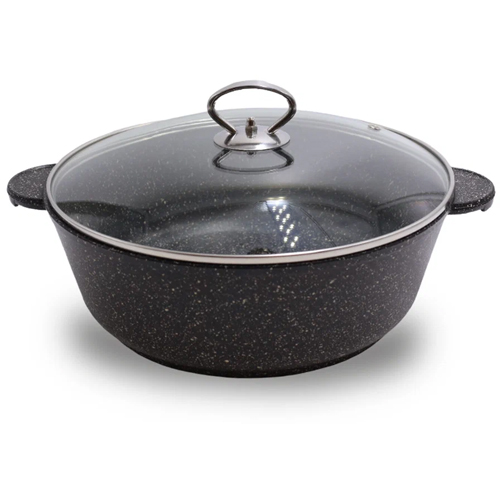 Жаровня 28 см. с антипригарным покрытием. С крышкой. Объем 4,3 л,