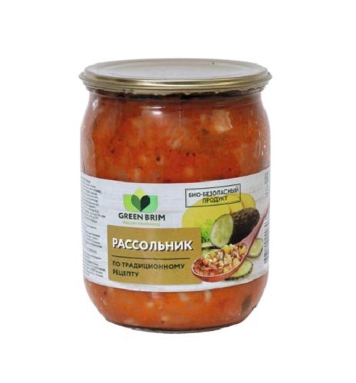 Рассольник "Green Brim" 500г, ст/б, ГОСТ. ООО"Шуя кооппродукт", г.Шуя Шуйский консервный завод