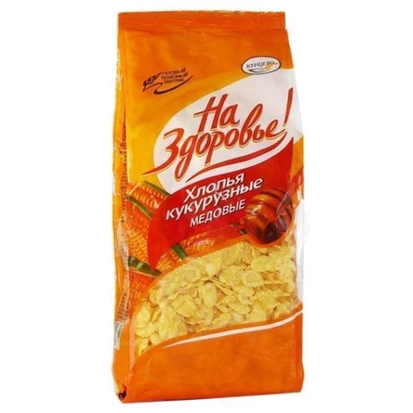 Кукурузные хлопья медовые На здоровье 350гр. АО"Пищевой комбинат "Вологодский"