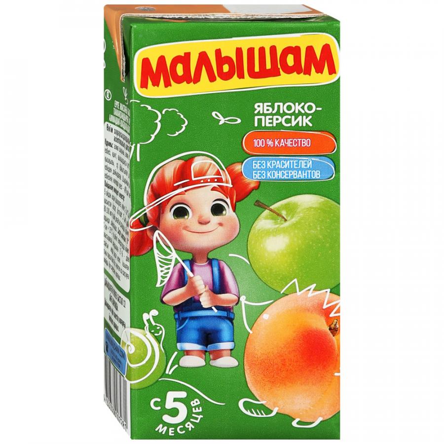 Нектар яблочно персиковый неосветленный ФрутоНяня Малышам 0,33 л