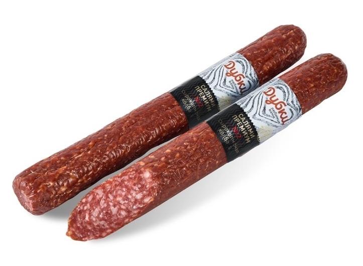 Колбаса сырокопчёная Салями Дубковская, 400 гр. шт. кат. А, Дубки