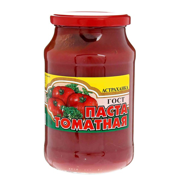 Томатная паста "Золотой томат" 25% 1кг ст/б ГОСТ, Астраханка, Россия ООО "Астраханка"