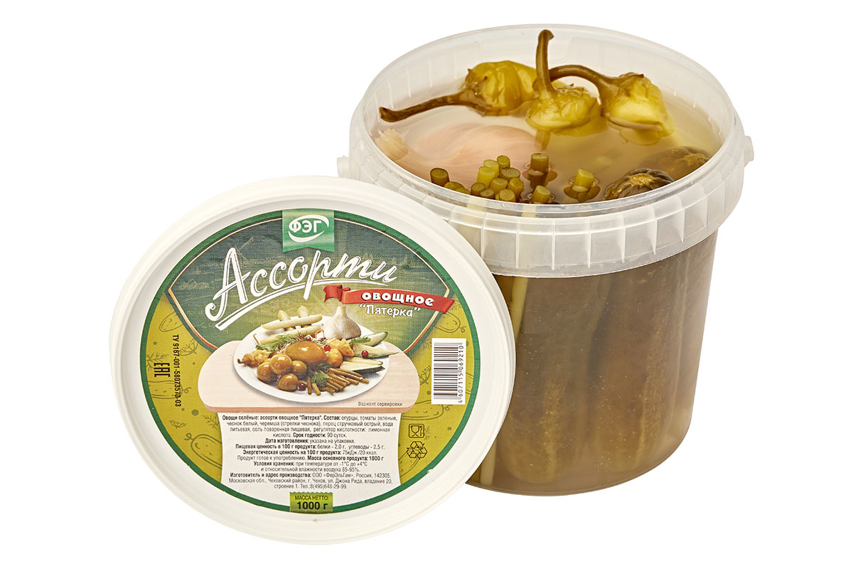 Ассорти овощное "Пятерка" 1000 г