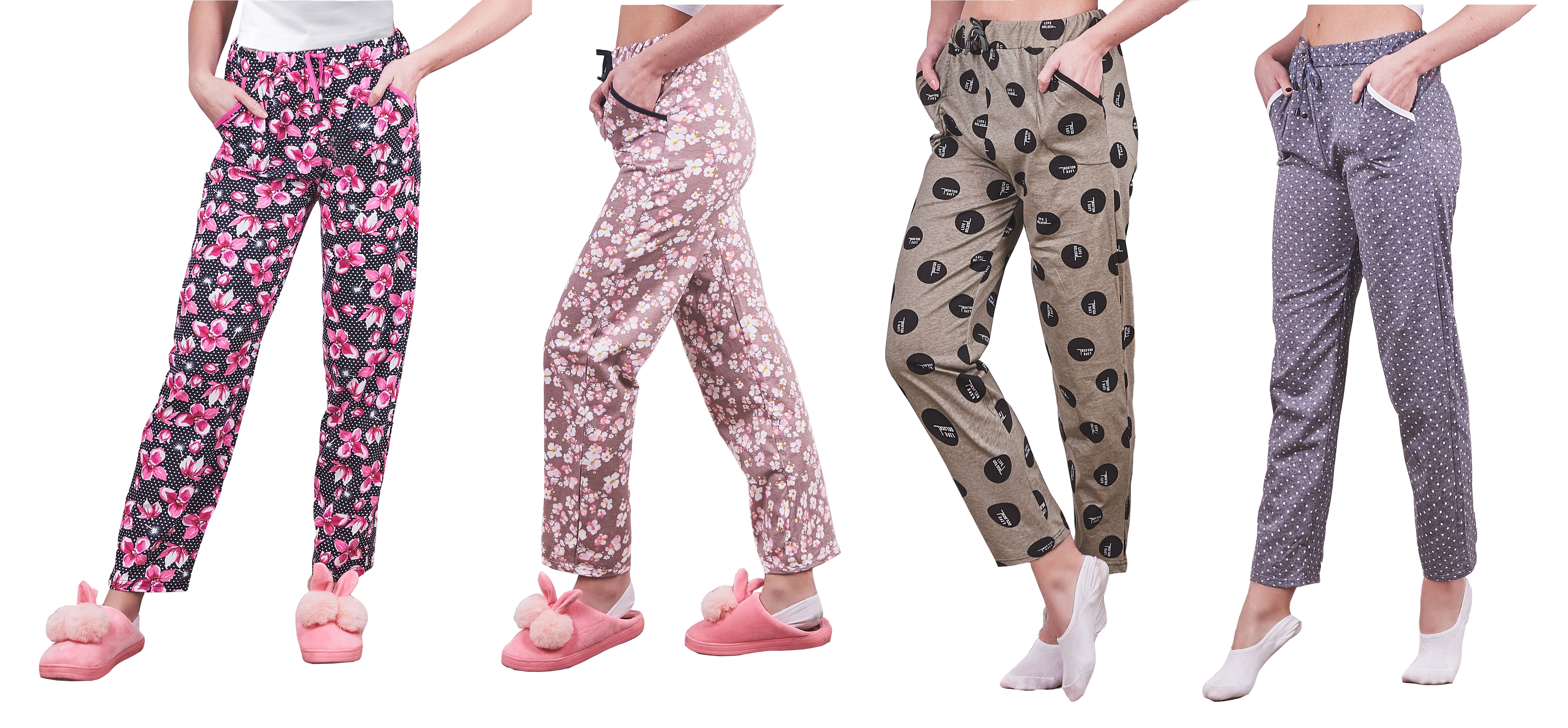 Брюки женские домашние 95% хлопок, 5% лайкра р.48 56