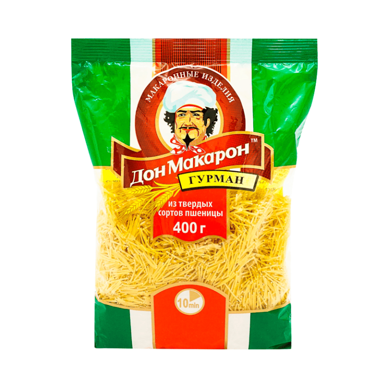 Макаронные изделия "Дон Макарон" в/с, гр. А, 400 гр.