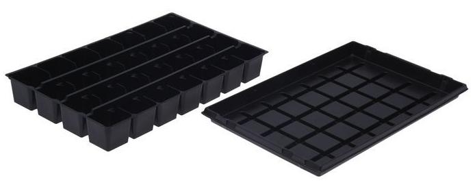 Кассеты 28 ячеек и поддоны для рассады в ассортименте