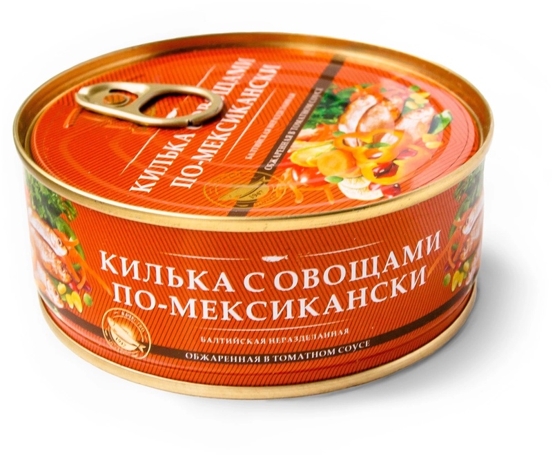 Килька в томатном соусе с мексиканской смесью 240 гр.