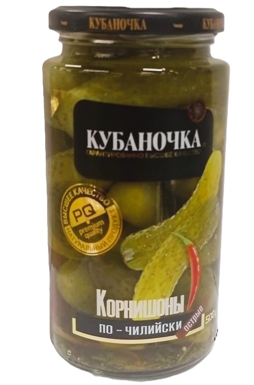 Корнишоны По Чилийски Кубаночка 470г(МОП 235г), СТб