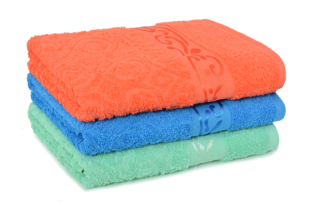 Полотенце махровое 50*80 см жаккард/бордюр 360 гр./м2