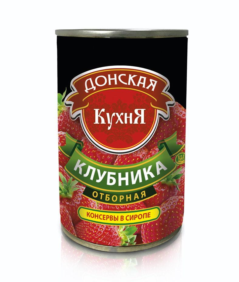 Клубника в сиропе отборная Донская Кухня 425 мл, ж/б, Созвездие ООО