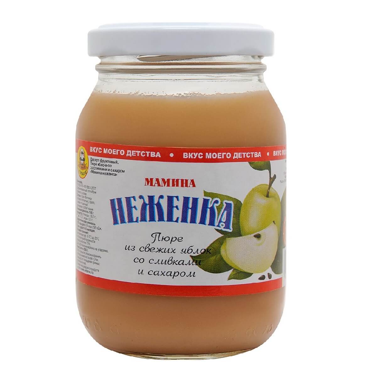 Пюре из свежих яблок со сливками и сахаром 460 гр ОСТПРОД ООО ПК