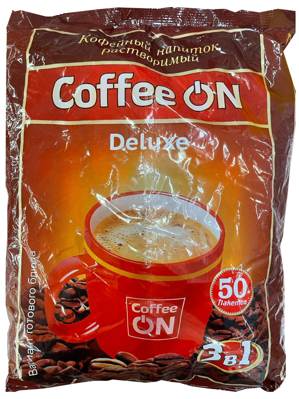 Кофейный напиток растворимый 3в1 CoffeeON , 50шт*18г