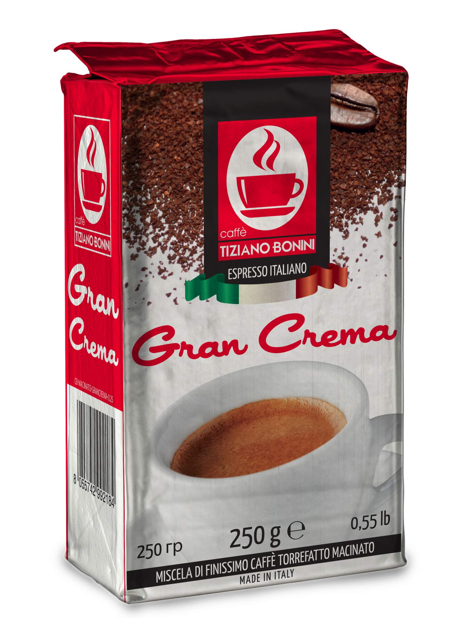 Кофе молотый Caffe Tiziano Bonini Gran Crema 250г в/у