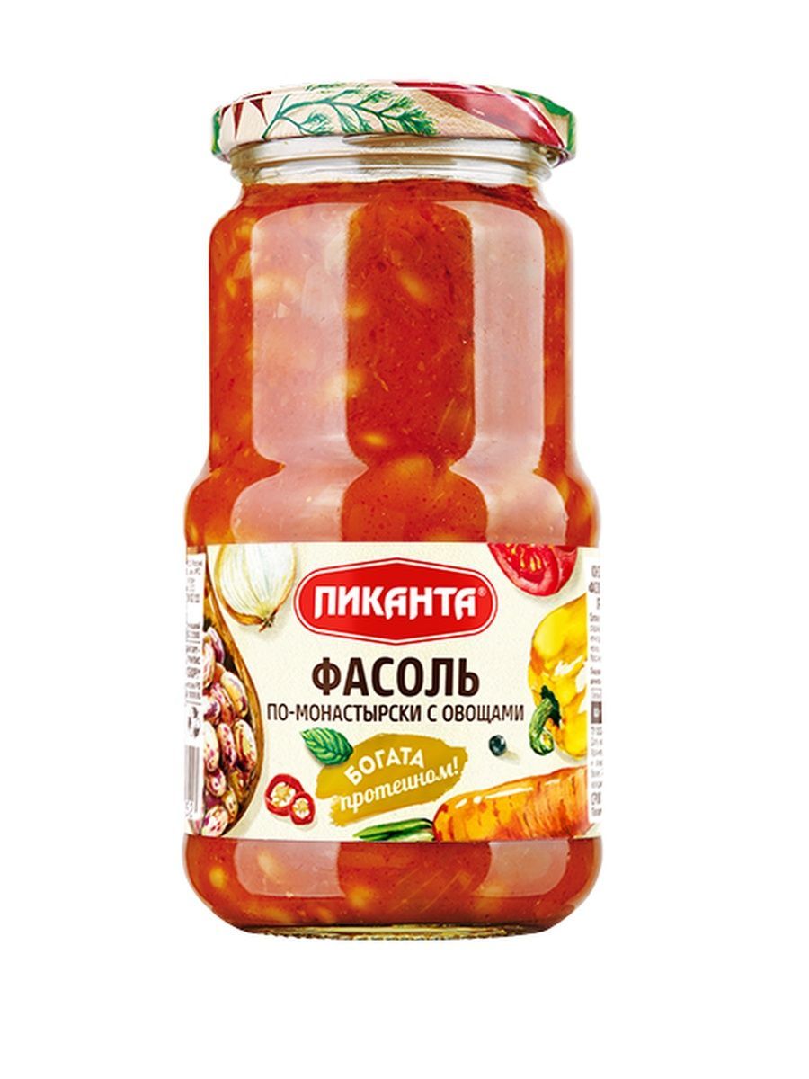 Фасоль с овощами Пиканта 700г СТб