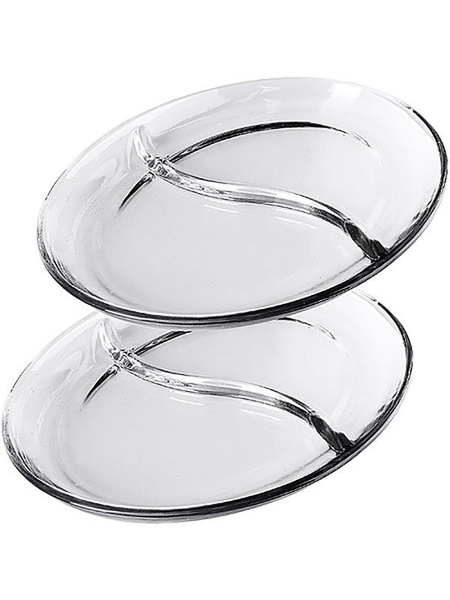 Менажница FLORIDA 2 секции, набор 2 шт., 18х13,5 см., стекло