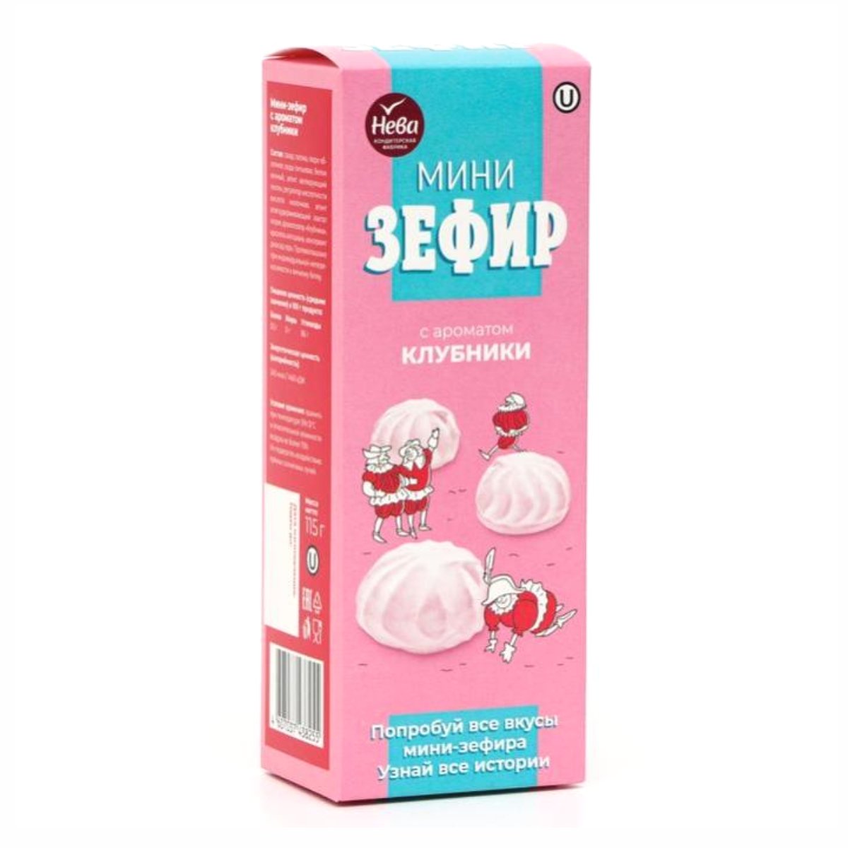 Мини зефир "С ароматом клубники банана" 400 г