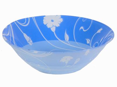 Тарелка глубокая/салатник, стекло с декором, 21 см (1000 мл)