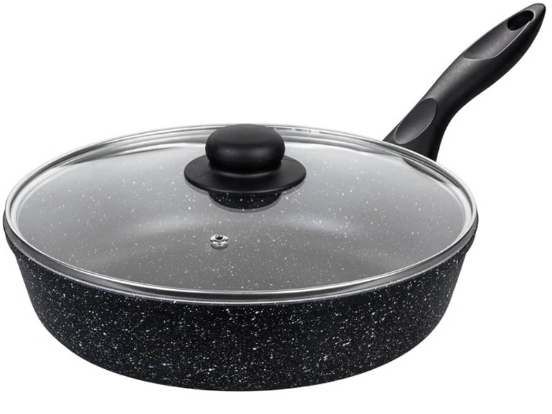 Сковорода 28 см. с крышкой, литой алюминий