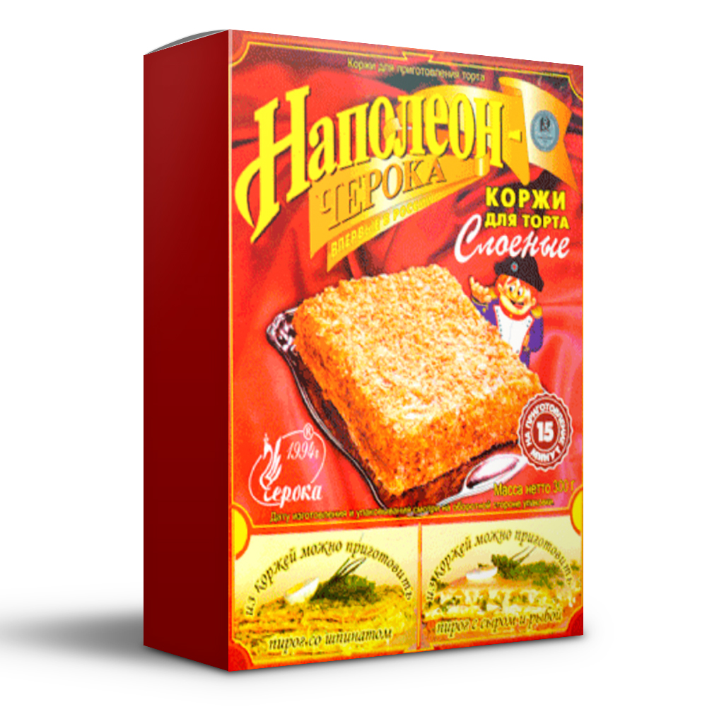 Коржи для торта слоеные Наполеон 360г ЗАО Черока