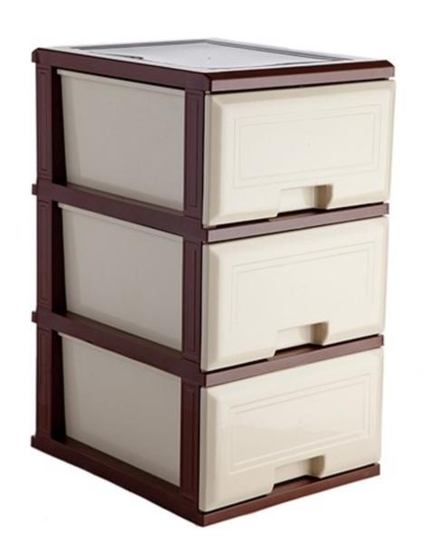 Комод Гранд 3 секции 70х46х37 см, пластик
