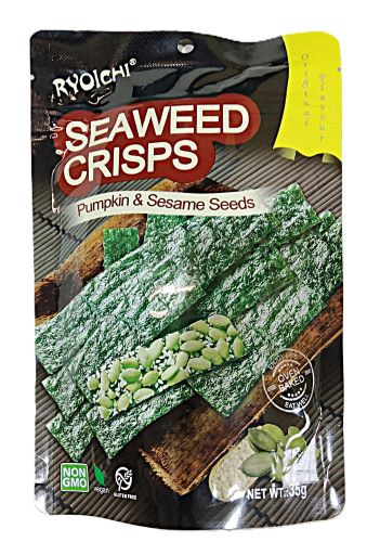 Чипсы из морских водорослей с тыквенными семечками 35 гр