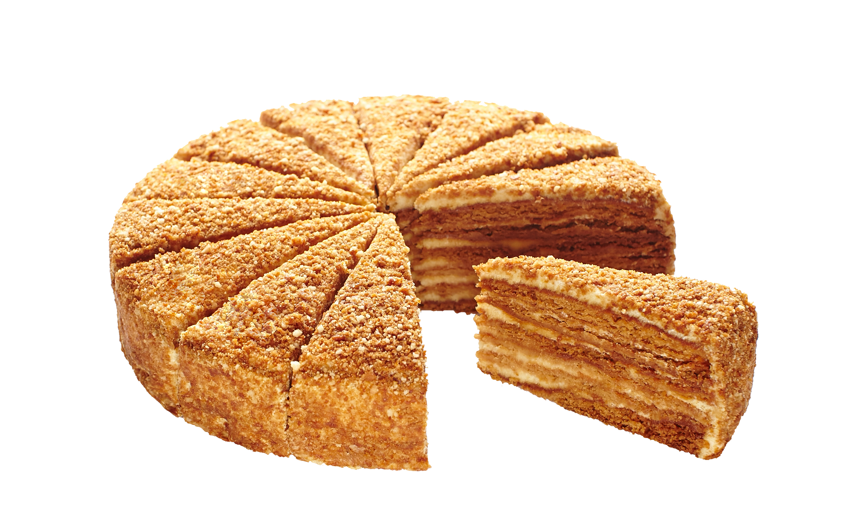 Медовик . Медовый торт с шоколадной крошкой, 1,2 кг.