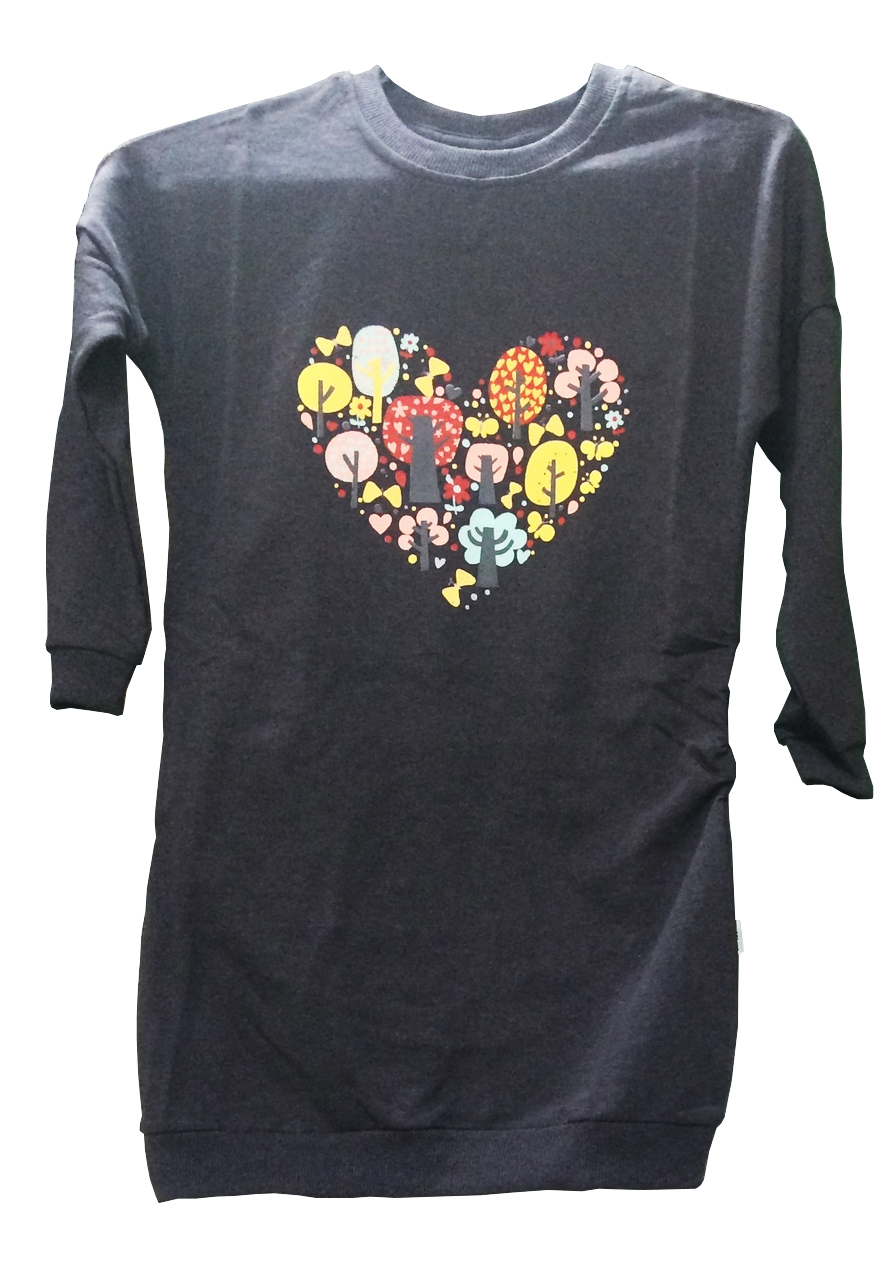 Платье толстовка утепленное с принтом футер 200гр 100% хлопок рю3 12 лет