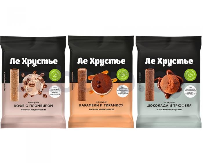 Экструзионные полоски с начинкой "Ле хрустье" 100г Витебскхлебпром