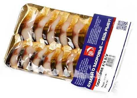 Скумбрия филе кусочки х/к в/у 300 гр "Рыба Меч" ООО