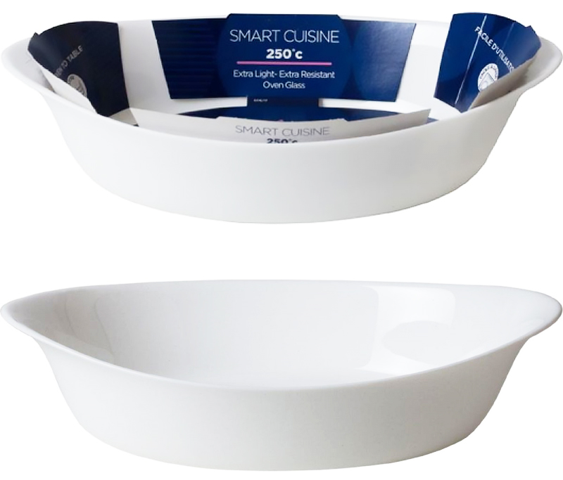 TEMP SMART CUISINE BLANC CARIN форма овальная 2,7 л жаропрочное опаловое стекло
