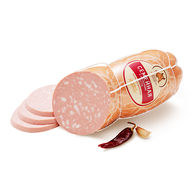 Колбаса вареная "Семейная с чесночком", кат Б, вес, ООО СПК