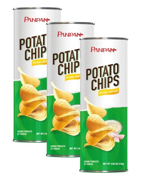 Снеки PANPAN сметана лук, 110г, Китай