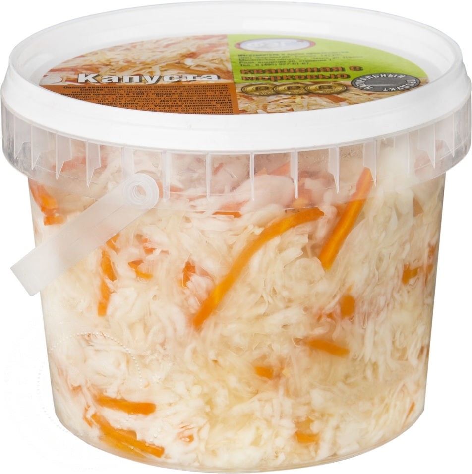 Капуста квашеная с морковью. 1000 г. ФерЭльГам ТД ООО