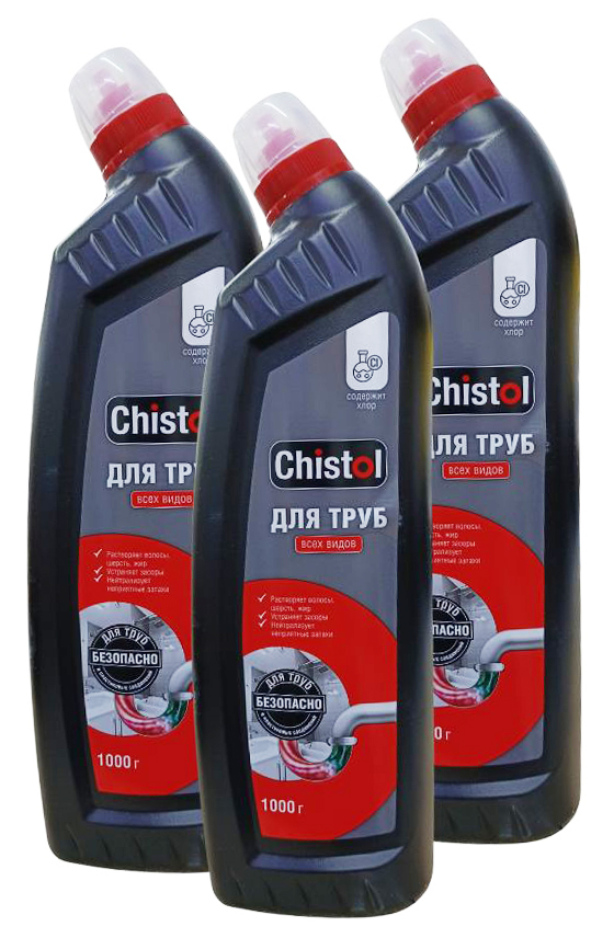 CHISTOL средство для очистки канализационных труб 1л. Ступинский химический завод
