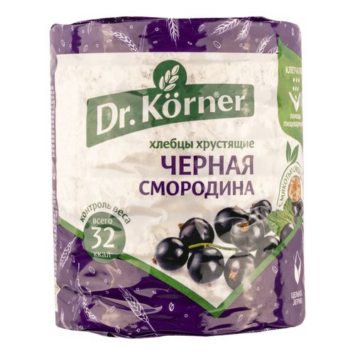 Хлебцы хрустящие Dr.Korner ЧЕРНАЯ СМОРОДИНА, 80 г
