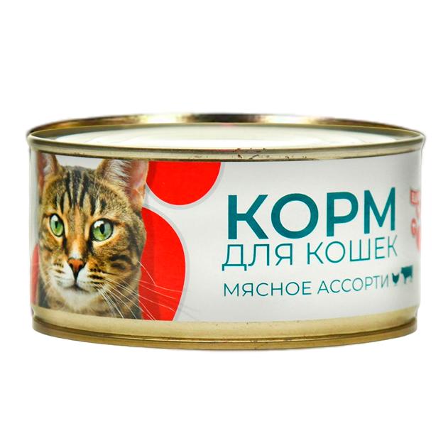 Консервированный корм НАША ЛАПА для кошек мясное ассорти 325 гр.