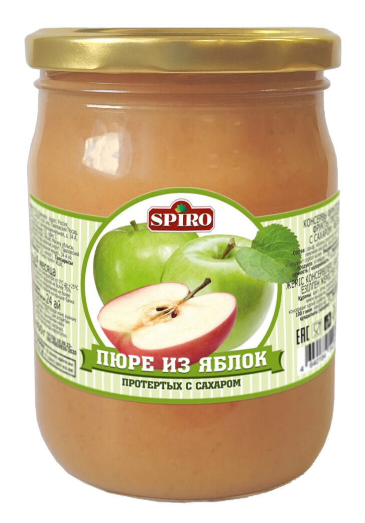 Пюре из яблок протертых с сахаром Spiro 650г