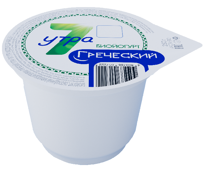 Биойогурт, обогащ. бифидобак. «Греческий 7 Утра» МДЖ 2,0 %,250 г, БЗМЖ, ООО "7 Утра"