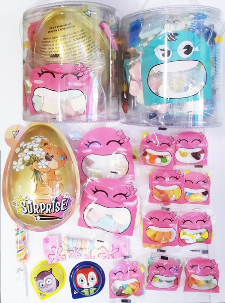 Сладкий набор "Яркий микс", 230 гр (11 разных конфет с игрушкой сюрпризом)