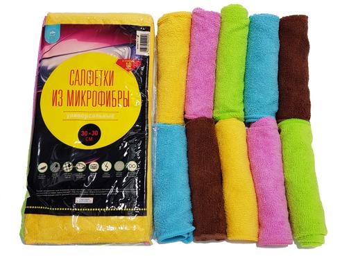 Салфетка микрофибра универсальная 30х30 см , 10 шт