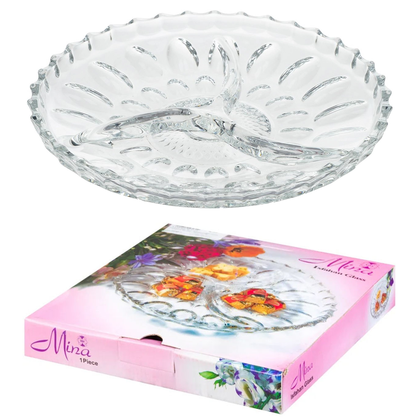 Менажница MINA 3 ISFAHAN GLASS в подарочной упаковке