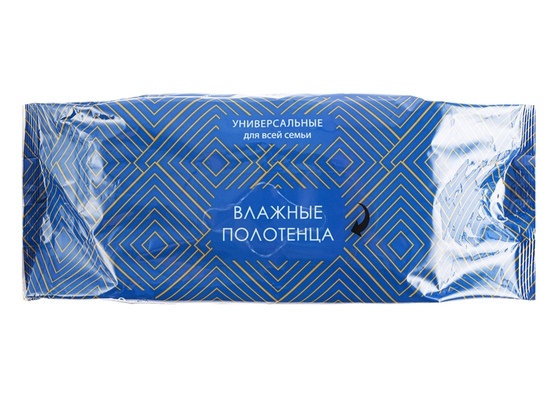 Влажные полотенца универсальные для всей семьи 80 шт с клапаном Белгринлайн