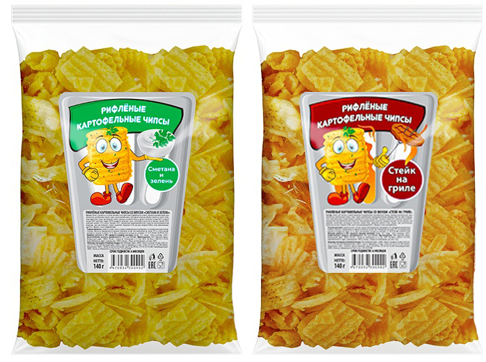 Чипсы картофельные 140гр ООО "Красный город"