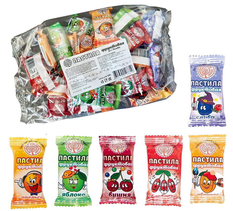 Пастила фруктовая без сахара 500г. "Белевский продукт" ООО