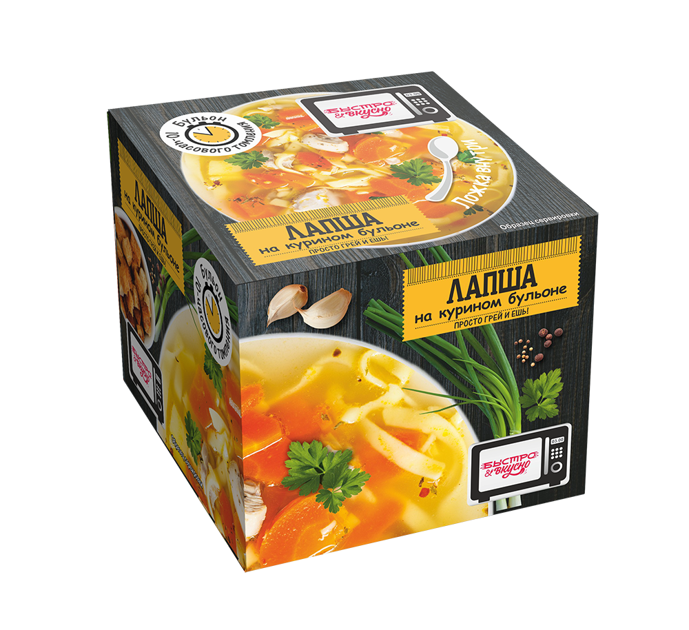 Суп Лапша на курином бульоне БЫСТРО&ВКУСНО 250г