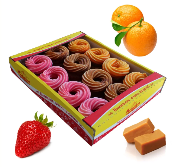 Набор десертов "Завиток нежности" Ассорти 0,7кг. КФ "Московский десертъ" ООО